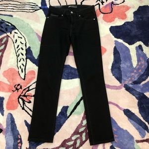 Levi’s black mid rise skinny jeans contrast stitching size 26